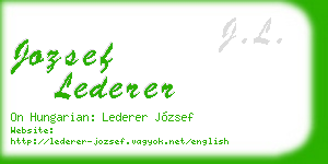 jozsef lederer business card